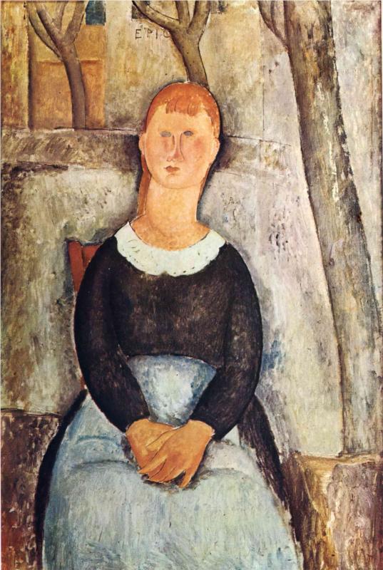 The Pretty Vegetable Vendor - Amedeo Modigliani Paintings